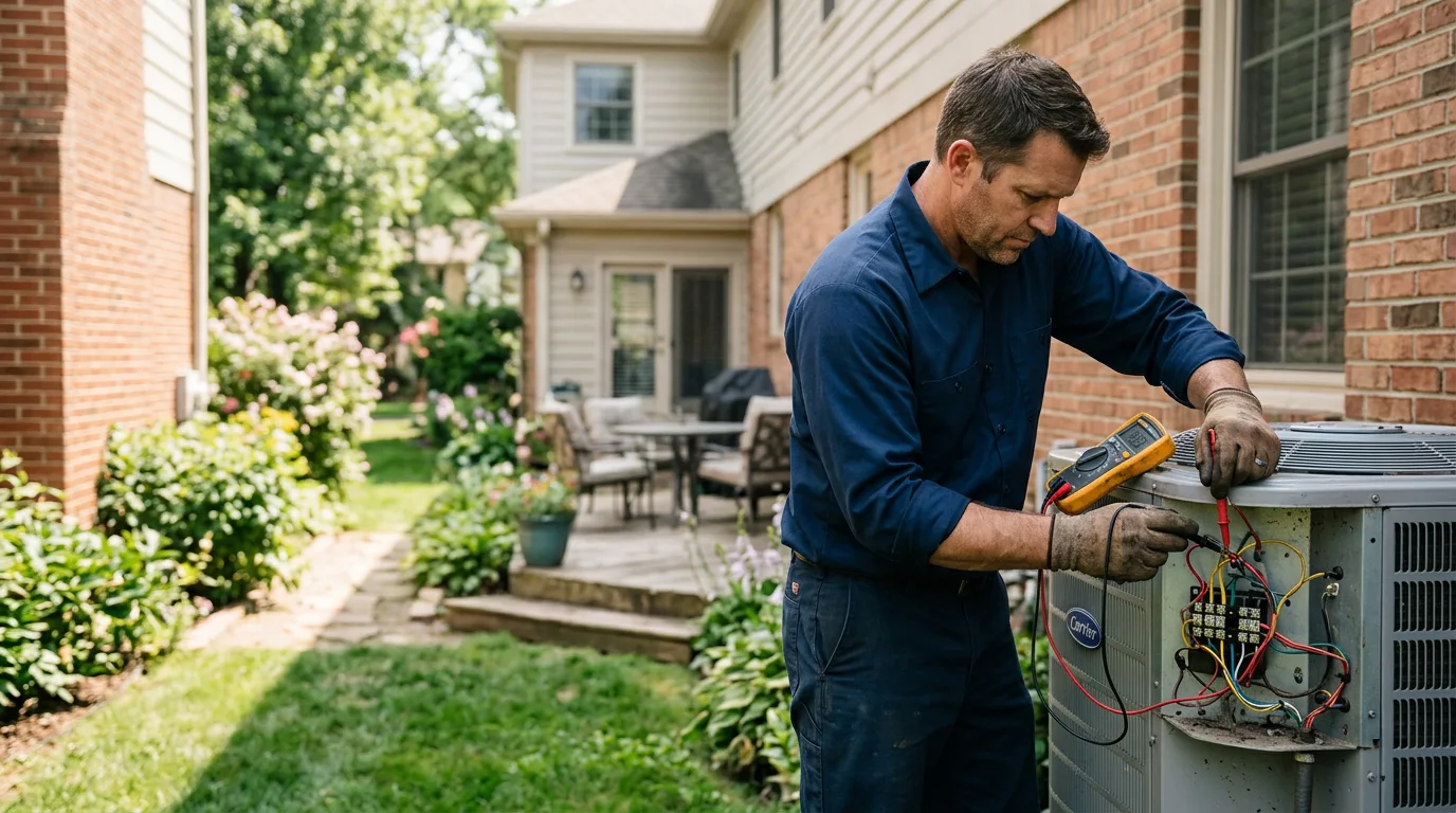 HVAC technician working near Donaldson, IN